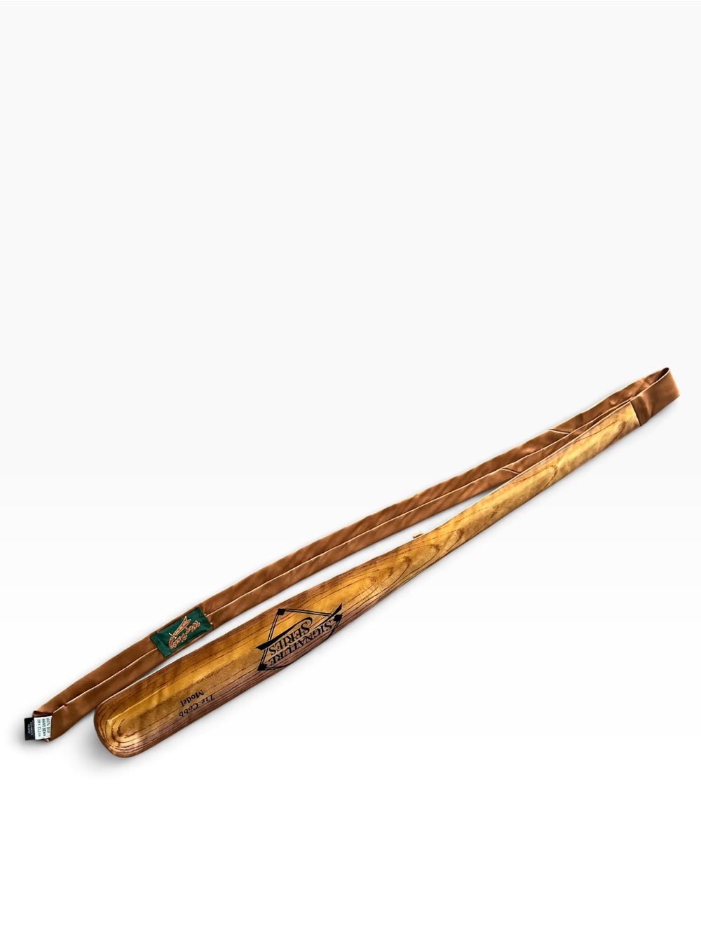 “Tie Cobb Model” Baseball Bat Novelty Silk Necktie — Signature Series